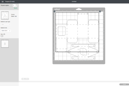 Cupcake BOx Template in Cricut Design Space