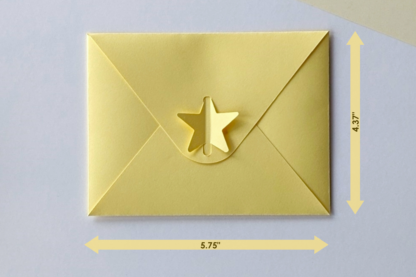 Star Self Sealing Envelope Template and Cards