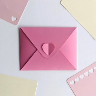 DIY Heart Envelope and Card SVG Template