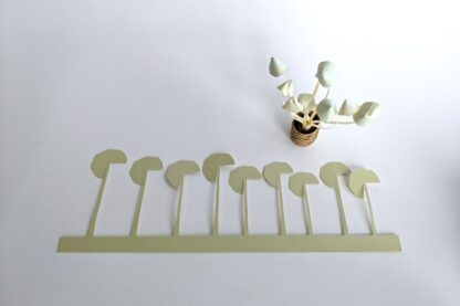 Mushroom Cutting Machine Template Assembled and Flat