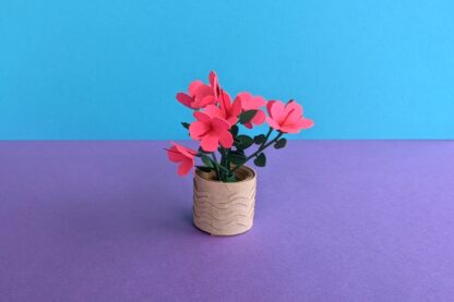 Mini Hibiscus Papercraft Template Assembled