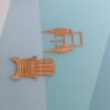 Mini Adirondack Chair Template printed on Wood Veneer